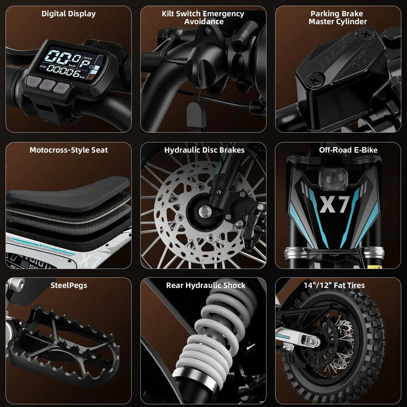 Evoltrix X7 Off-Road Electric Bicycle | 4500W Power Evoltrix