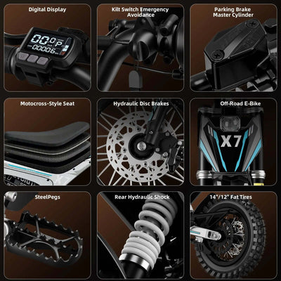 Evoltrix X7 Off-Road Electric Bicycle | 4500W Power Evoltrix