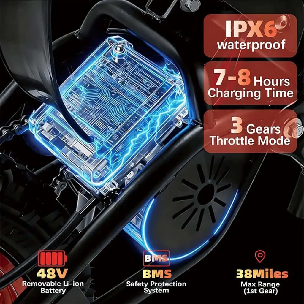 ROGUE MX-01 | Class 2 Electric Bicycle | Off-Road eBike, Max Speed 28MPH