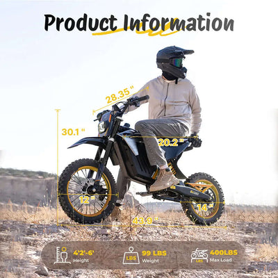 Evoltrix Conqueror X Off-Road Only Electric Dirt Bike - Non-Street Legal Evoltrix