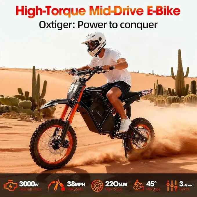 ROGUE MX-01 | Class 2 Electric Bicycle | Off-Road eBike, Max Speed 28MPH